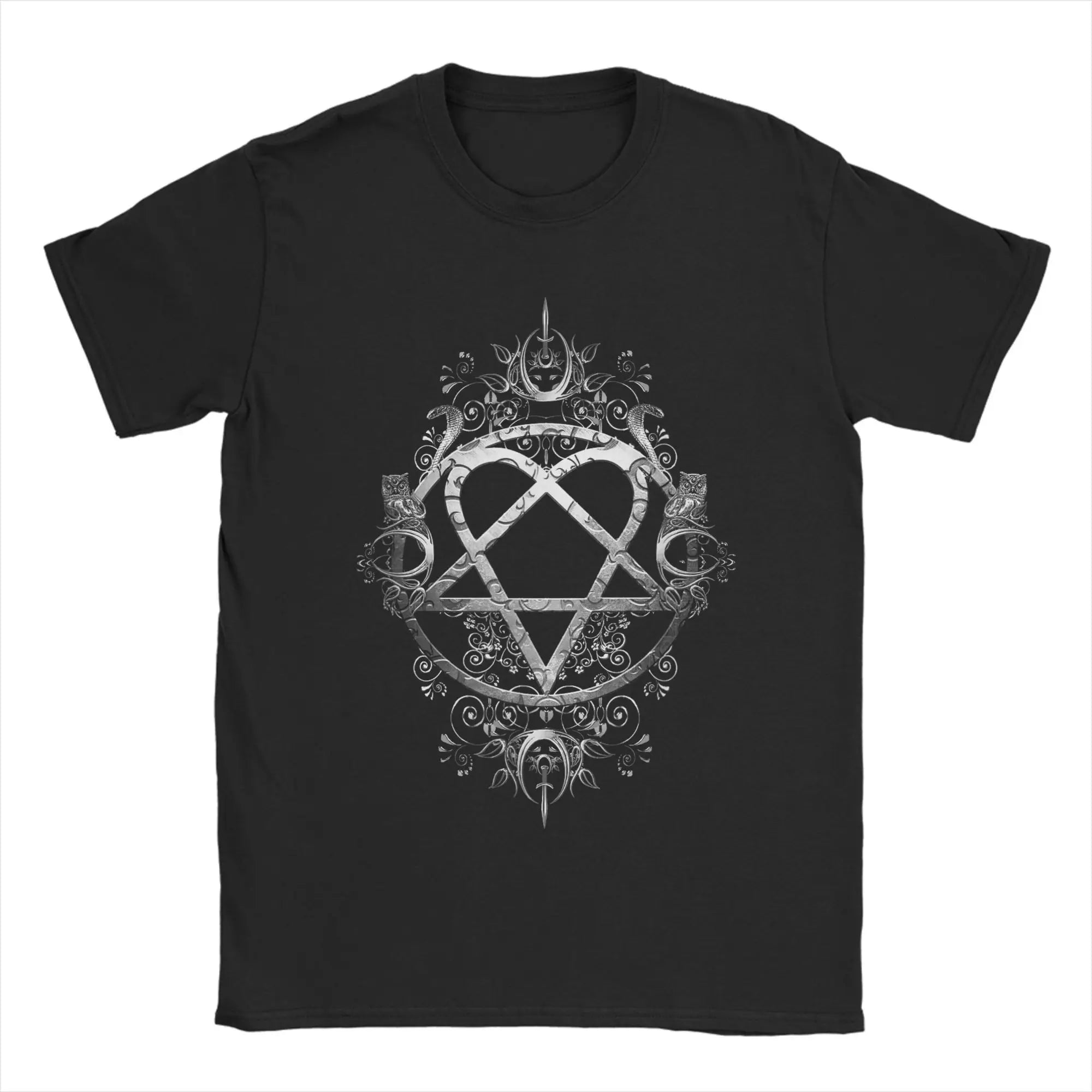 Harajuku Ville Valo Arch T-Shirt | HIM Band Inspired Aesthetic Tee