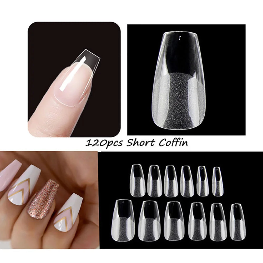 120pcs Matte Press On Nail Tips