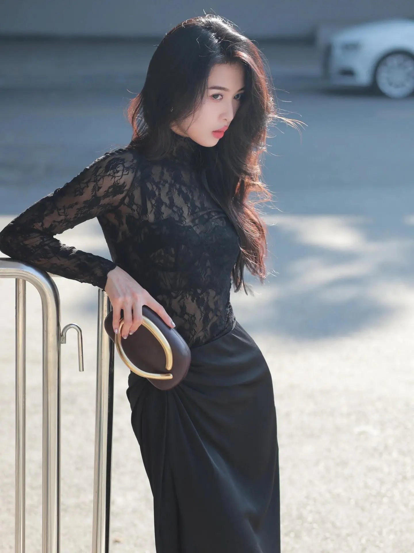 Women’s Gold Metal Clutch Evening Bag