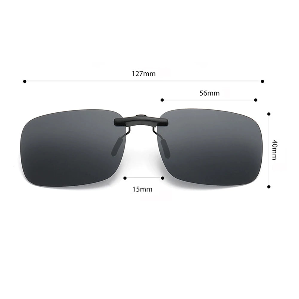 Polarized Rimless Clip-On Sunglasses – Anti-Glare UV400 Eyewear for Men & Women