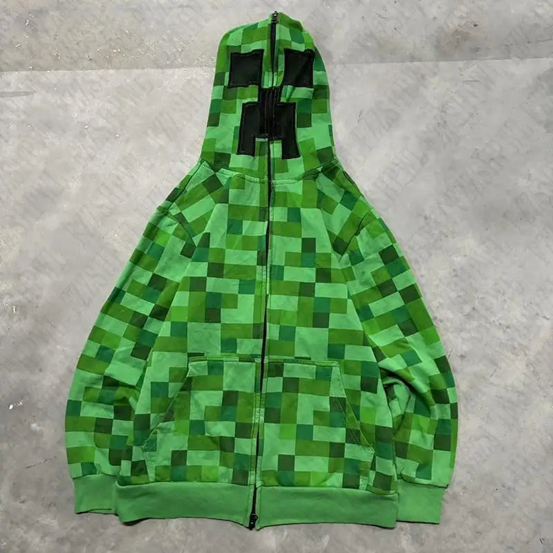 Y2K Streetwear Zip Up Hoodie