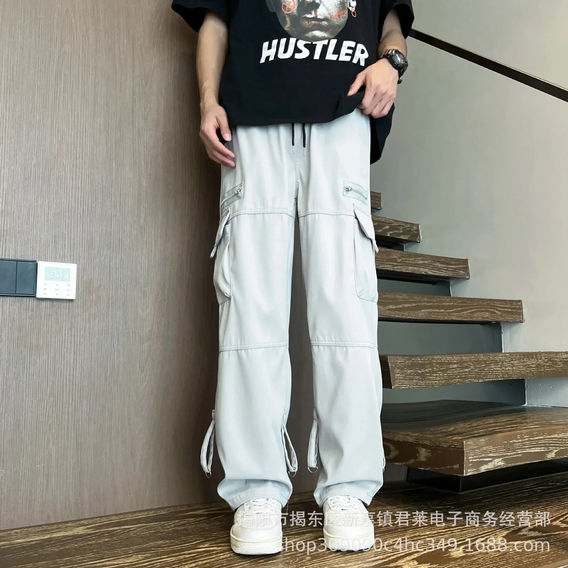 Light Luxury Oversized Cargo Pants for Men