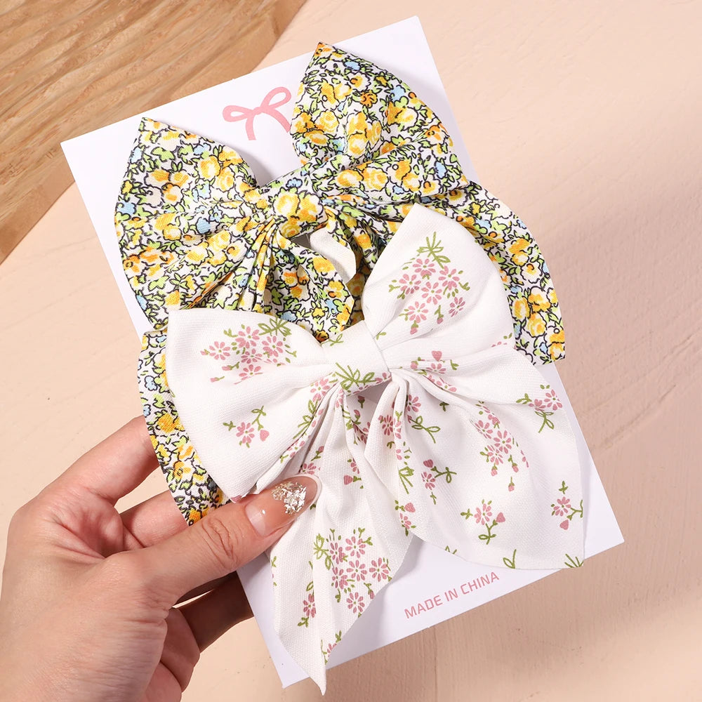 2-Piece Bowknot Hair Clip Set for Women & Girls