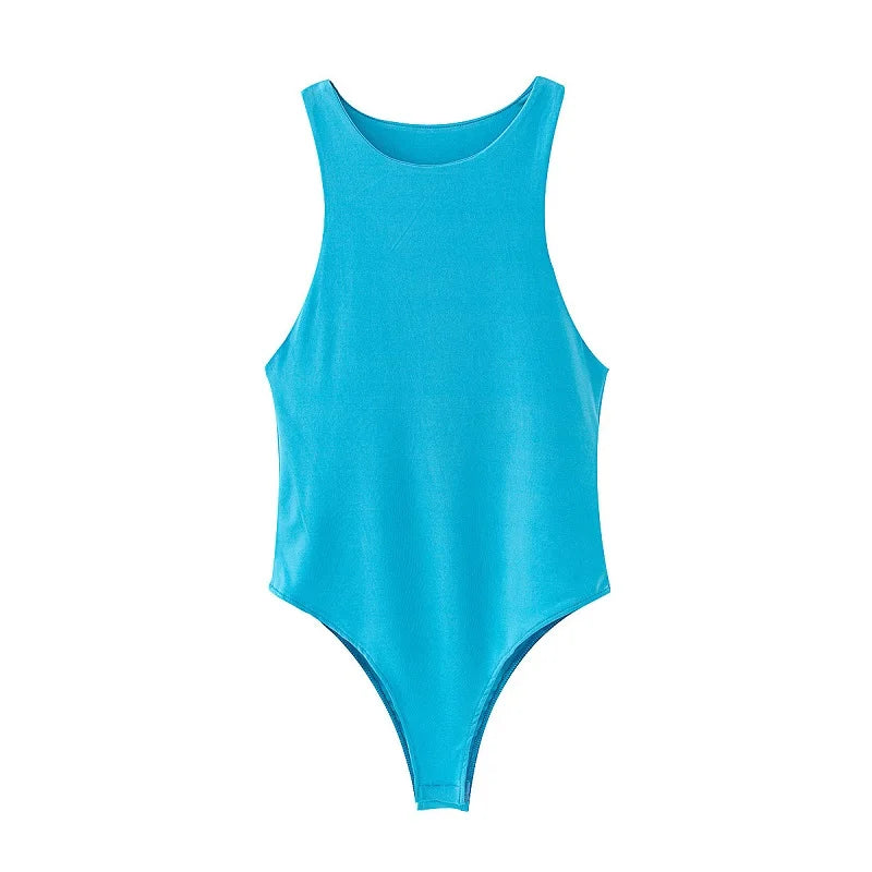 Summer Solid Sexy Bodycon Bodysuits for Women