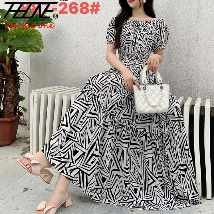 THHONE Bohemian Floral Maxi Long Dress