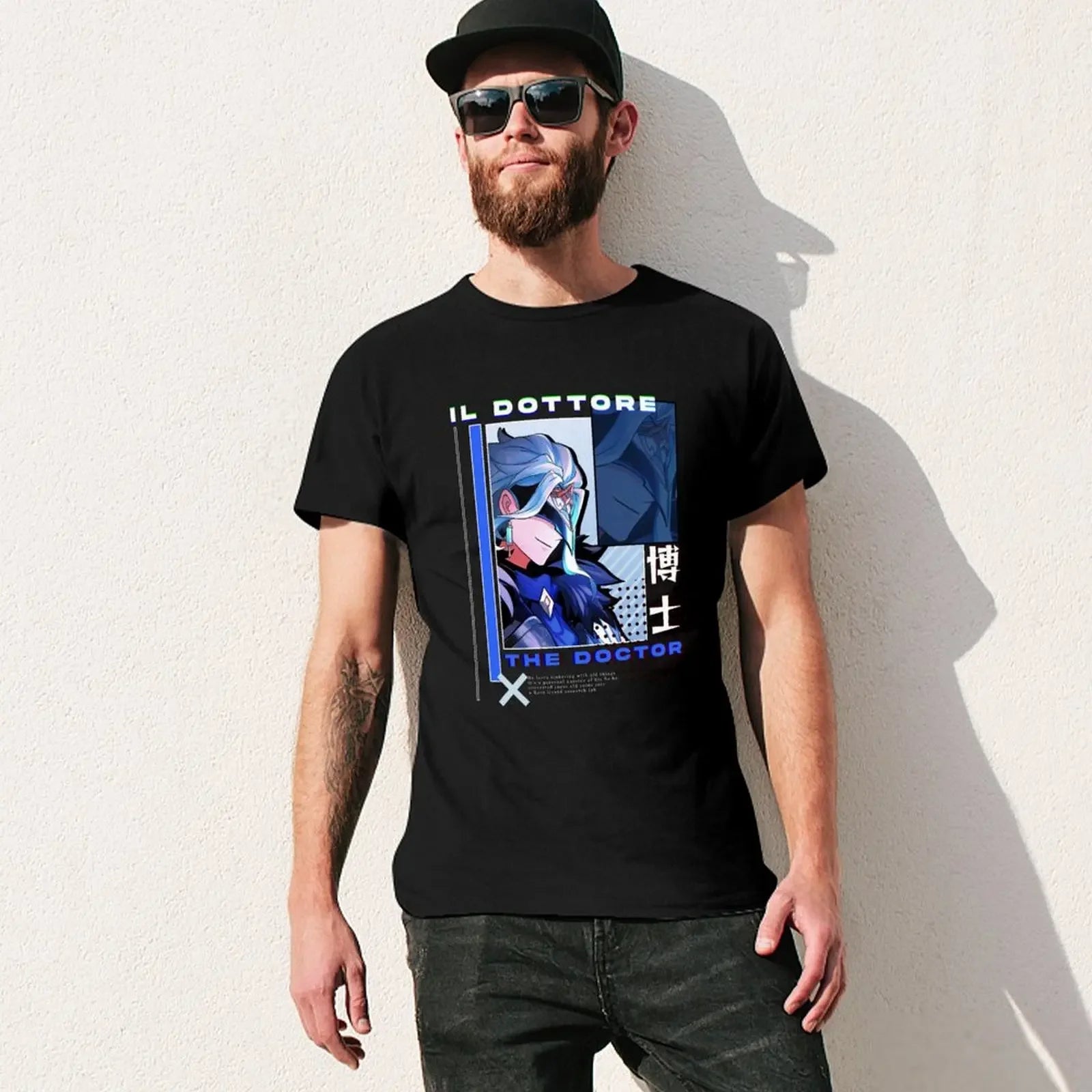 Men’s Genshin Impact Dottore T-Shirt | Oversized Casual Graphic Tee