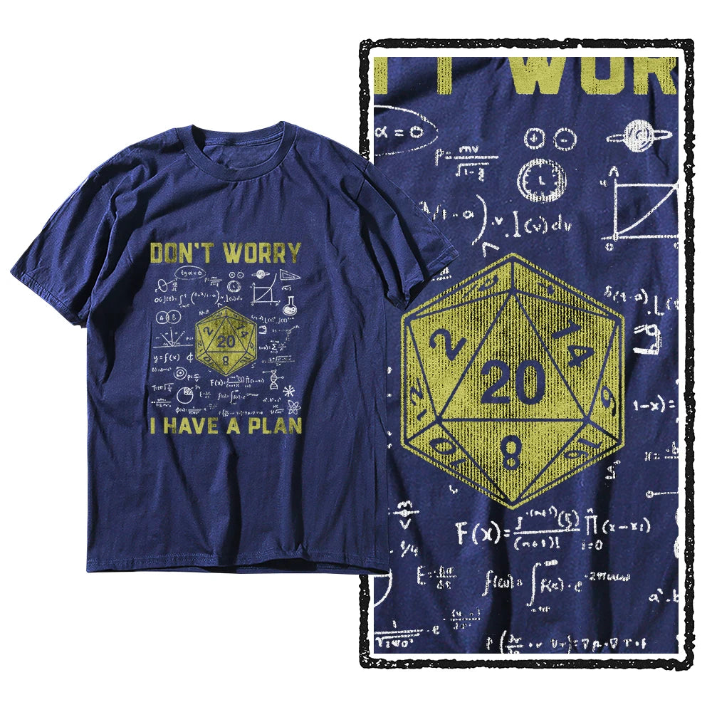 Dungeon Dragon “I Have a Plan” D20 Graphic T-Shirt | RPG Streetwear Tee