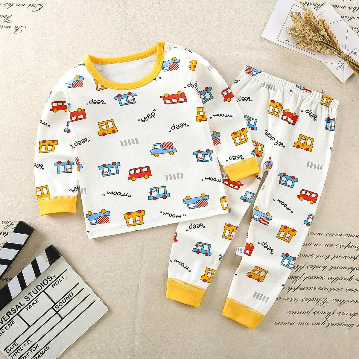 Kids Cartoon Cotton Clothing Set