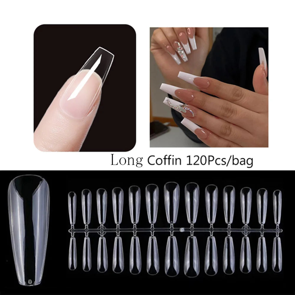 120pcs Matte Press On Nail Tips