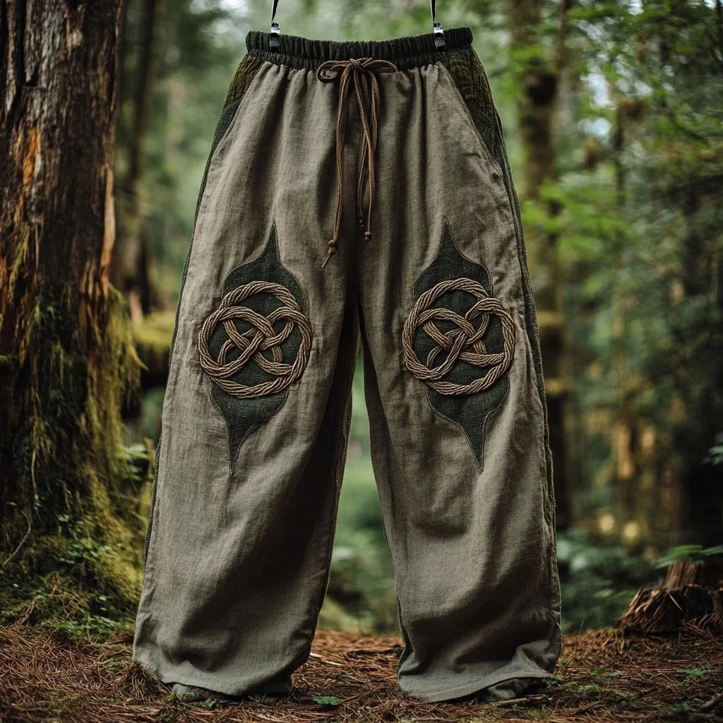 Men’s Retro Viking Celtic Skeleton 3D Printed Casual Drawstring Pants