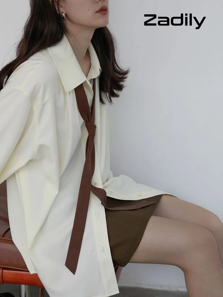 Autumn Minimalist Long Sleeve Button