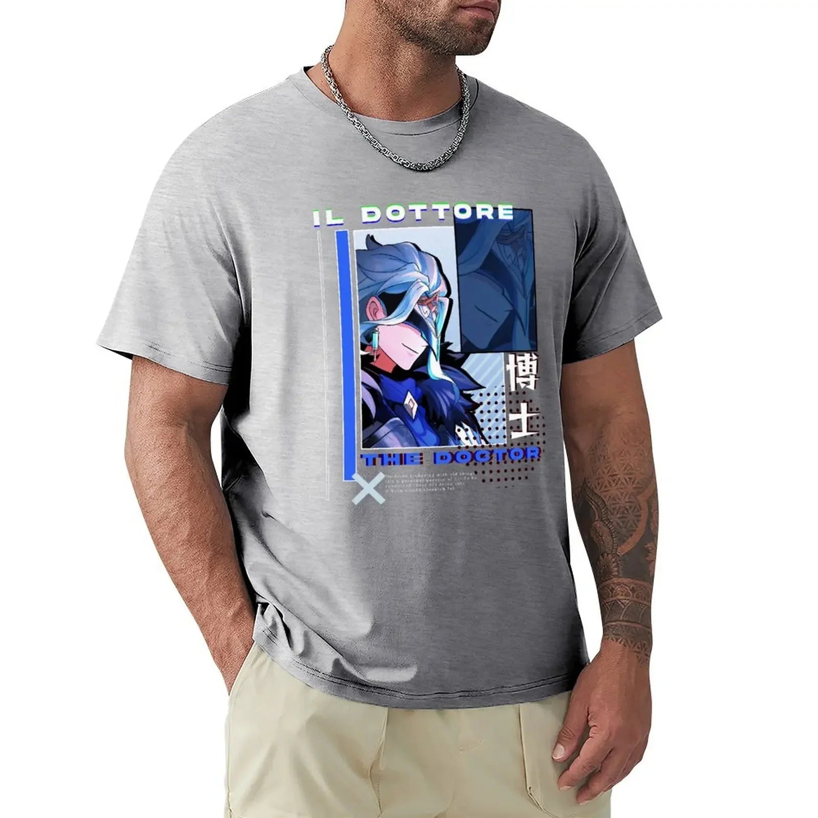 Men’s Genshin Impact Dottore T-Shirt | Oversized Casual Graphic Tee