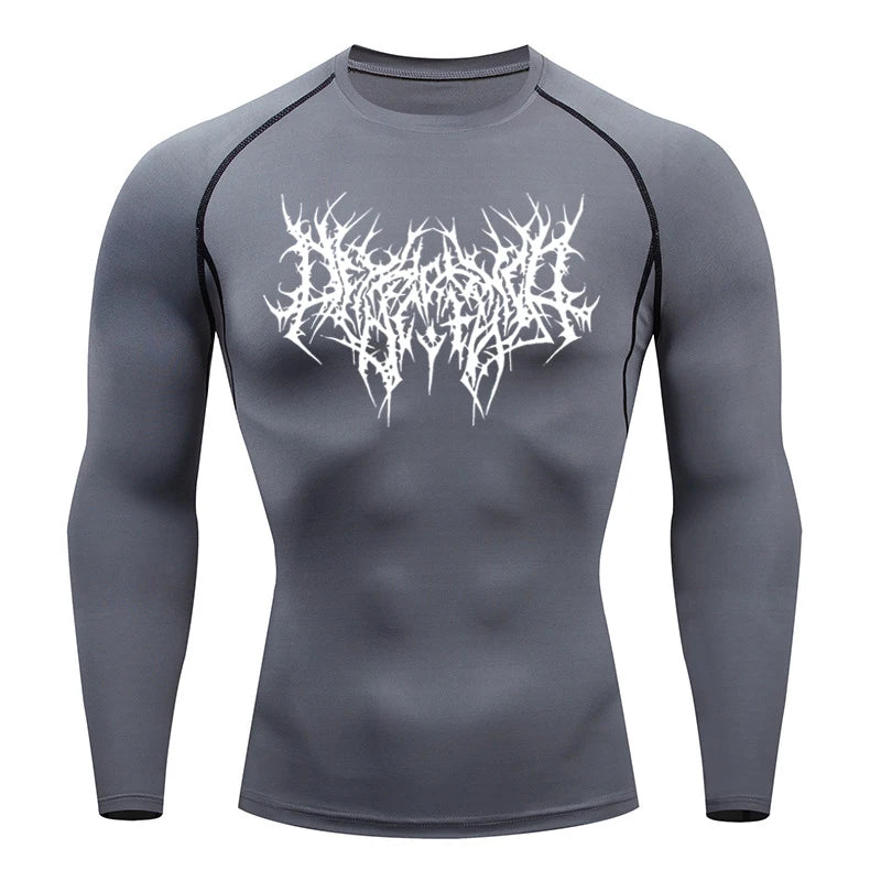 2024 Thorns Print Gym Tight T-Shirt Men&