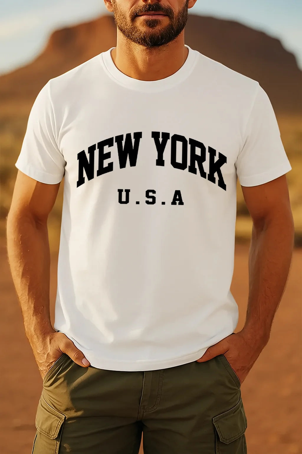 Men’s Urban Casual Letter Print T-Shirt – Short Sleeve Summer Tee
