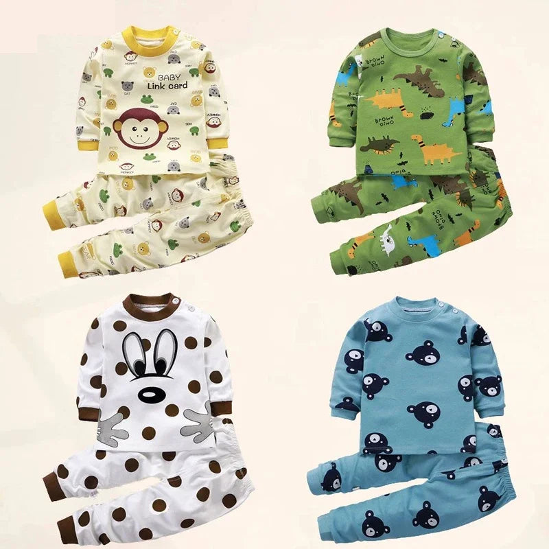 Kids Cartoon Cotton Clothing Set