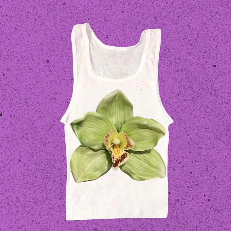 Vintage Y2K Baby Tee – Graphic Print Crop Top