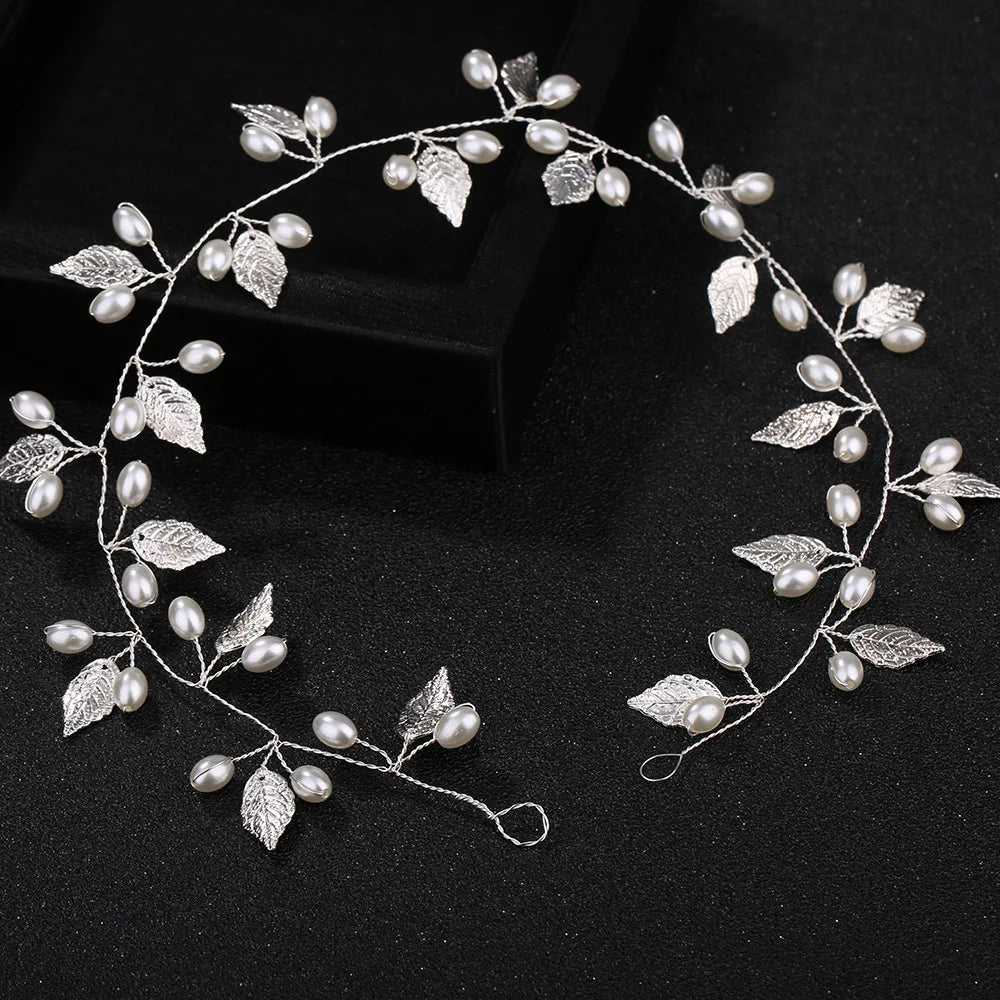 Elegant Crystal & Pearl Bridal Headband for Women