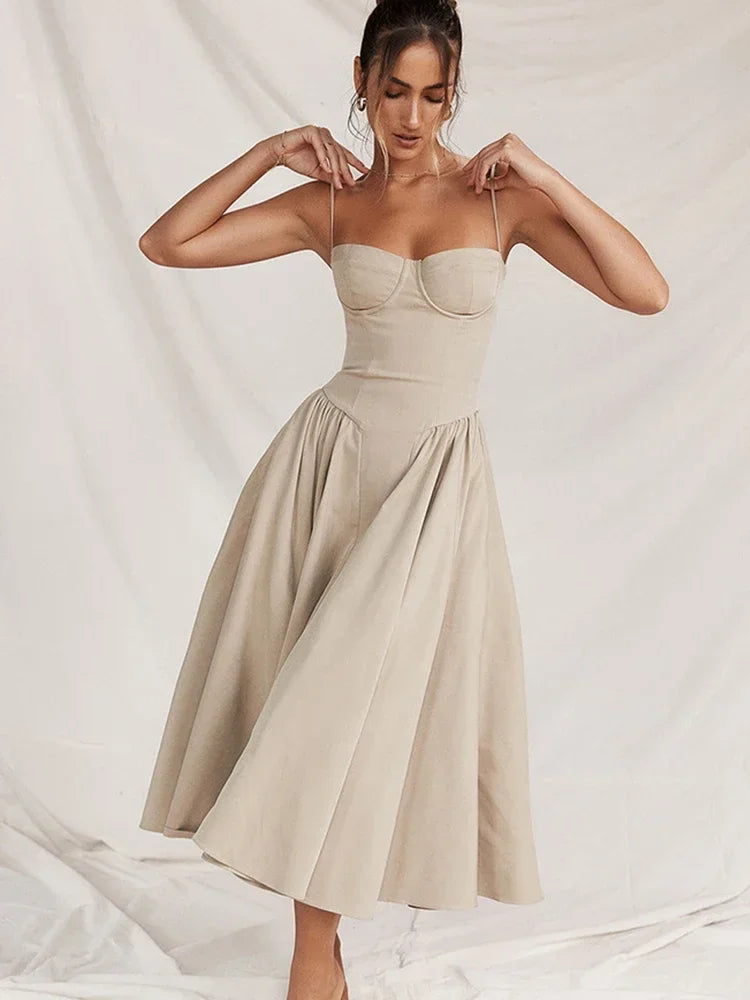 Mingmingxi Summer Midi A-Line Dress
