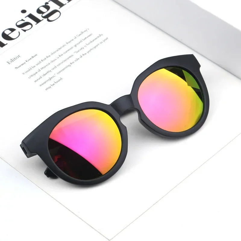 Kids Round Frame Sunglasses – Candy Color UV400 Outdoor Eyewear