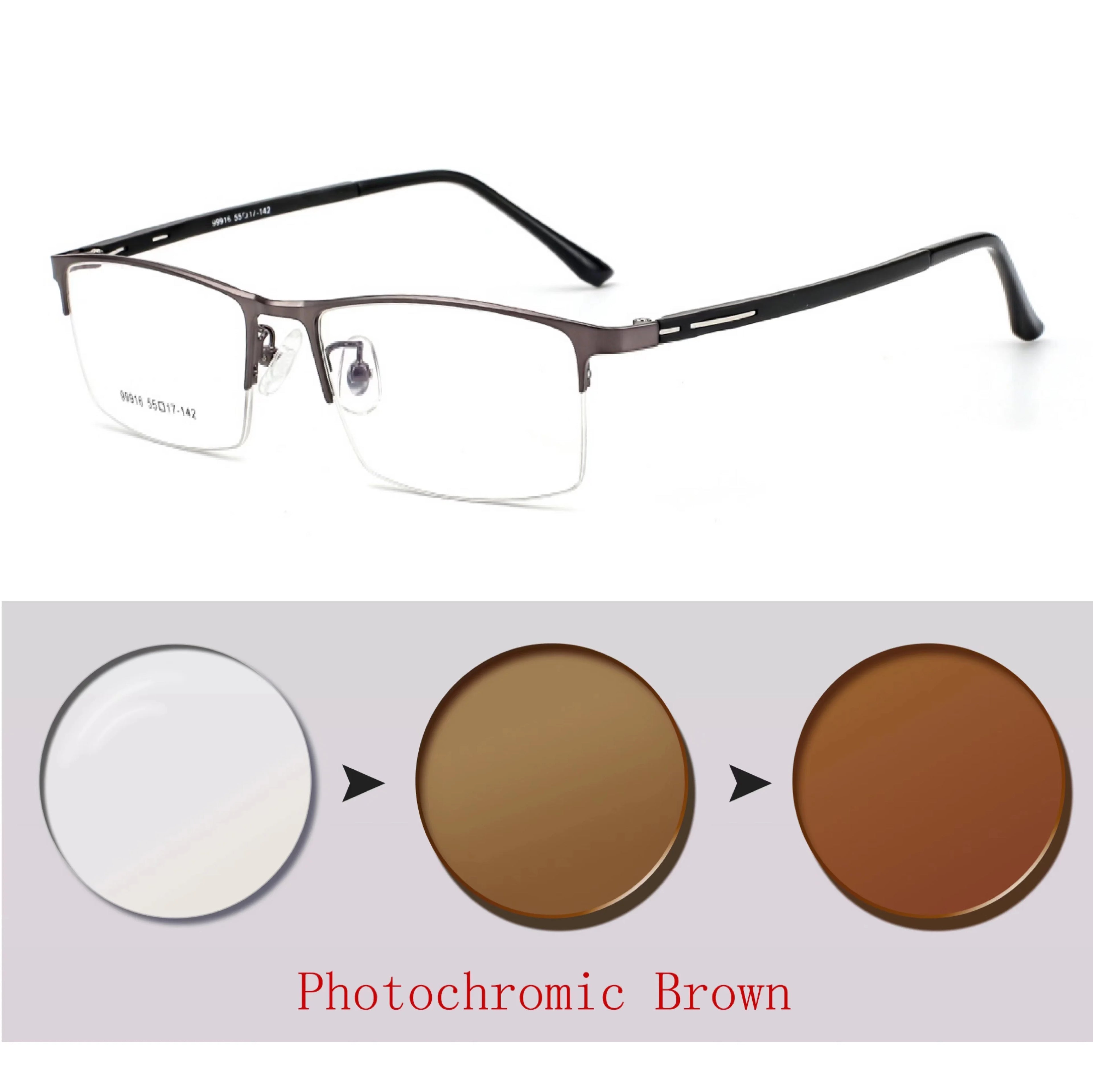 Photochromic Myopia Eyeglasses for Men