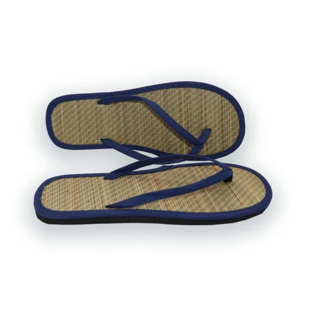 Women’s Flat Bamboo Rattan Flip-Flop Slippers