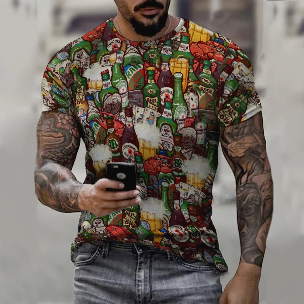 Unisex Graffiti 3D Print T-Shirt