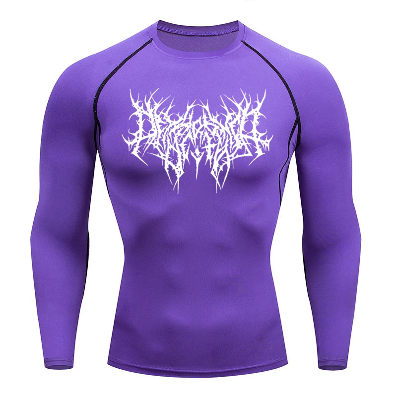 2024 Thorns Print Gym Tight T-Shirt Men&