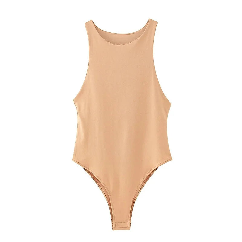 Summer Solid Sexy Bodycon Bodysuits for Women