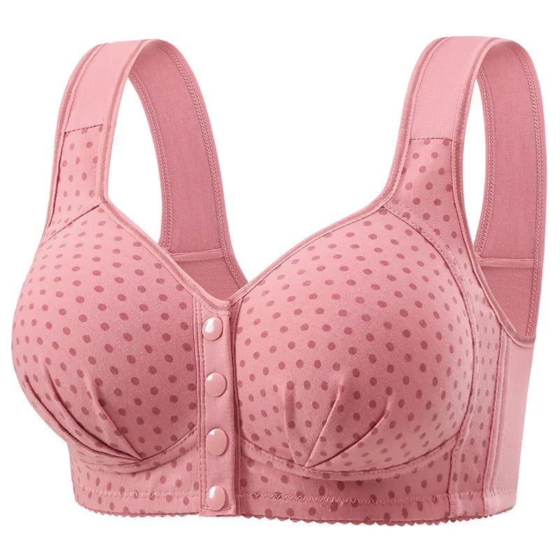Women’s Large-Size Front Buckle Bras | Comfortable Wire-Free Everyday Support