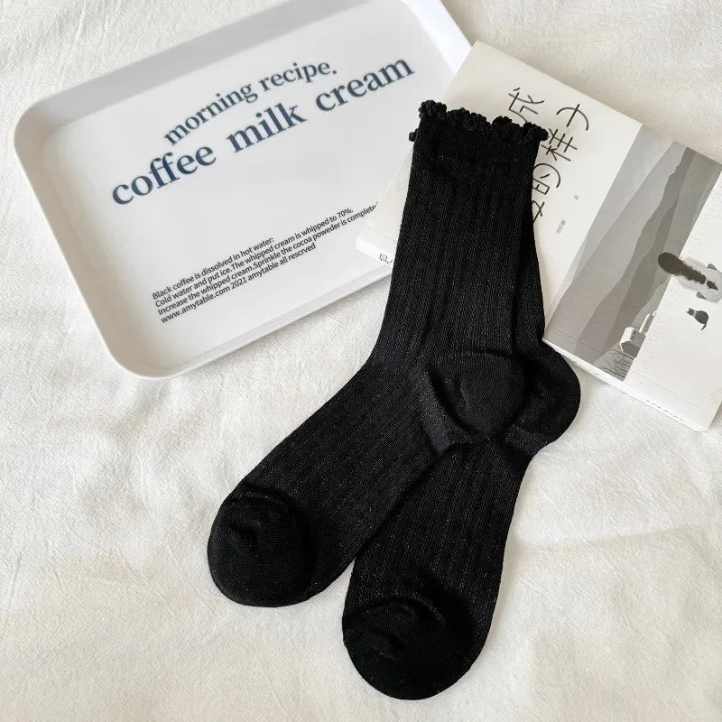 1 Pair Women’s Hollow-Out Long Loose Socks