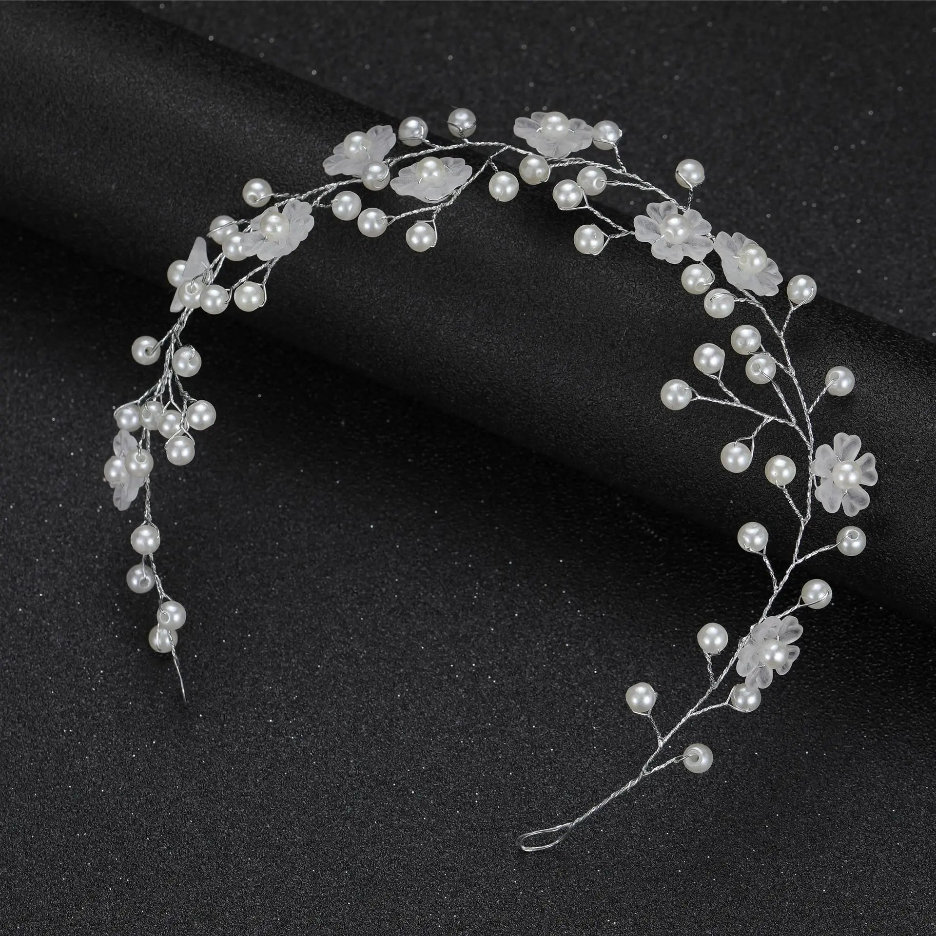 Elegant Crystal & Pearl Bridal Headband for Women