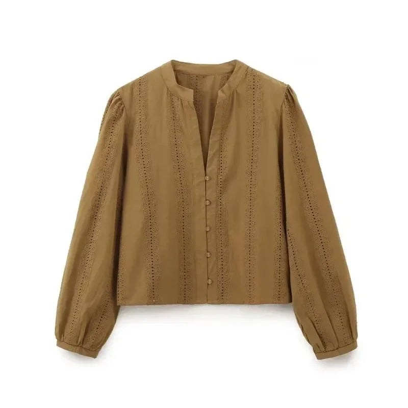 Women’s Y2K Harajuku Long Sleeve V-Neck Shirt