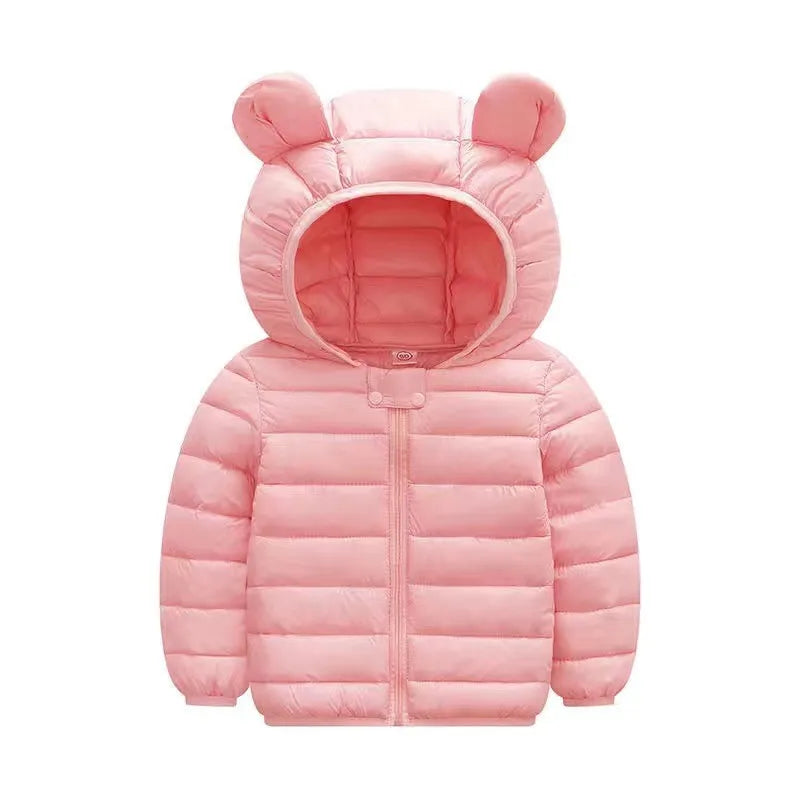 Kids Dinosaur Hooded Down Jacket