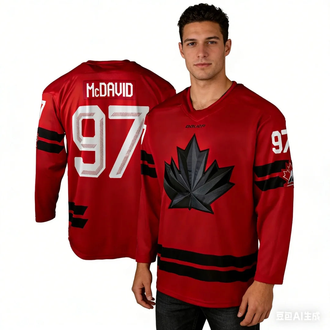 McDavid Canada Ice Hockey Jersey Special Edition Tee | 3D Print Breathable Unisex Sport T-Shirt