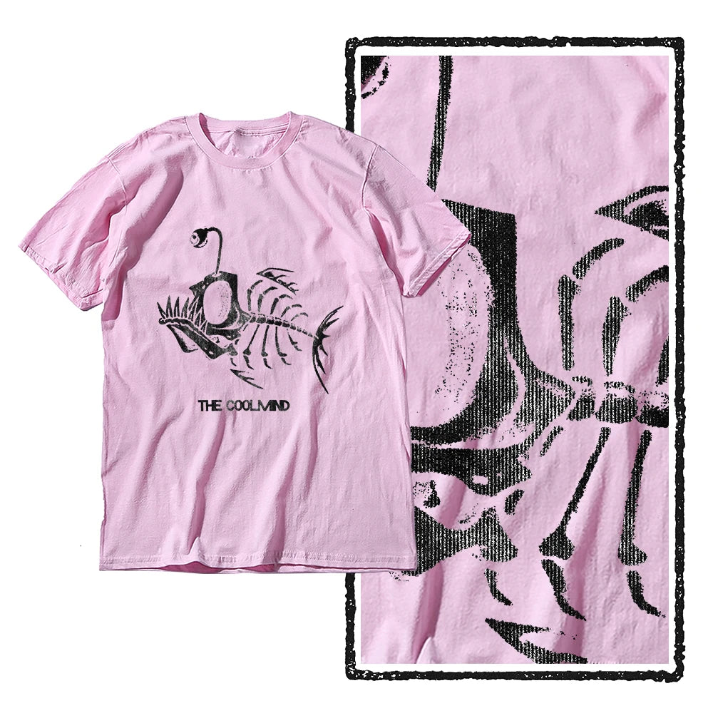 Bonefish Skull Deep Sea Fish Skeleton T-Shirt | Funny Fisherman Oversized Tee