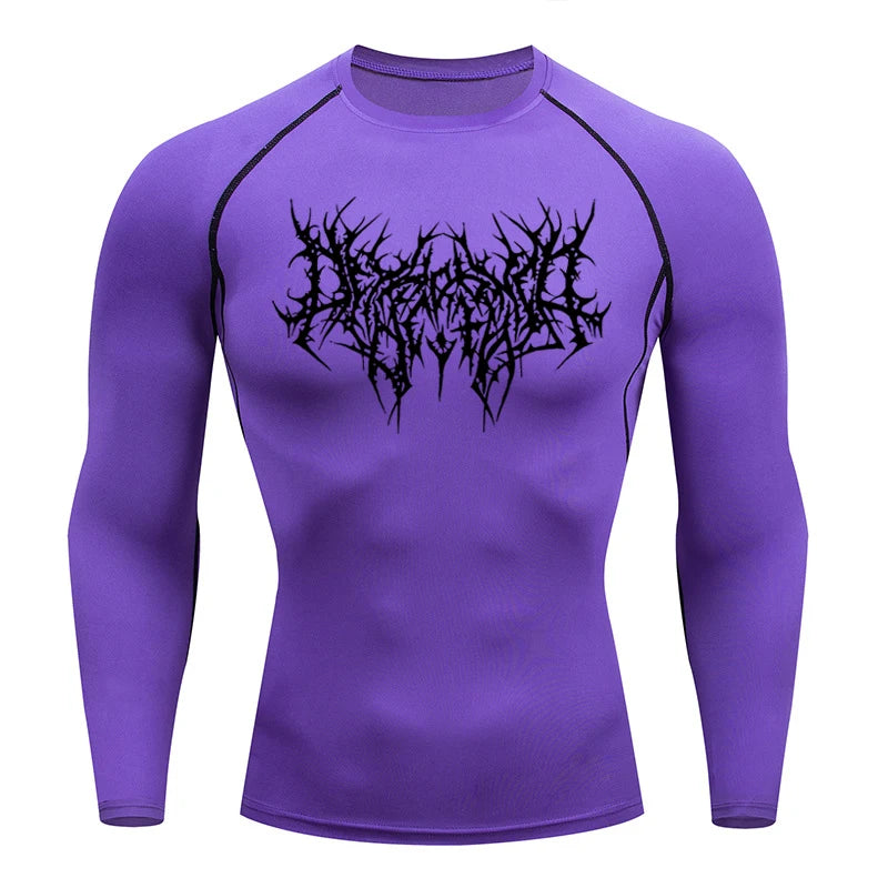2024 Thorns Print Gym Tight T-Shirt Men&