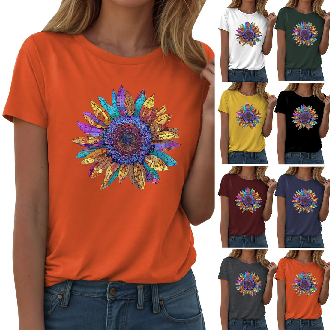 Sunflower Graphic T-Shirt for Women