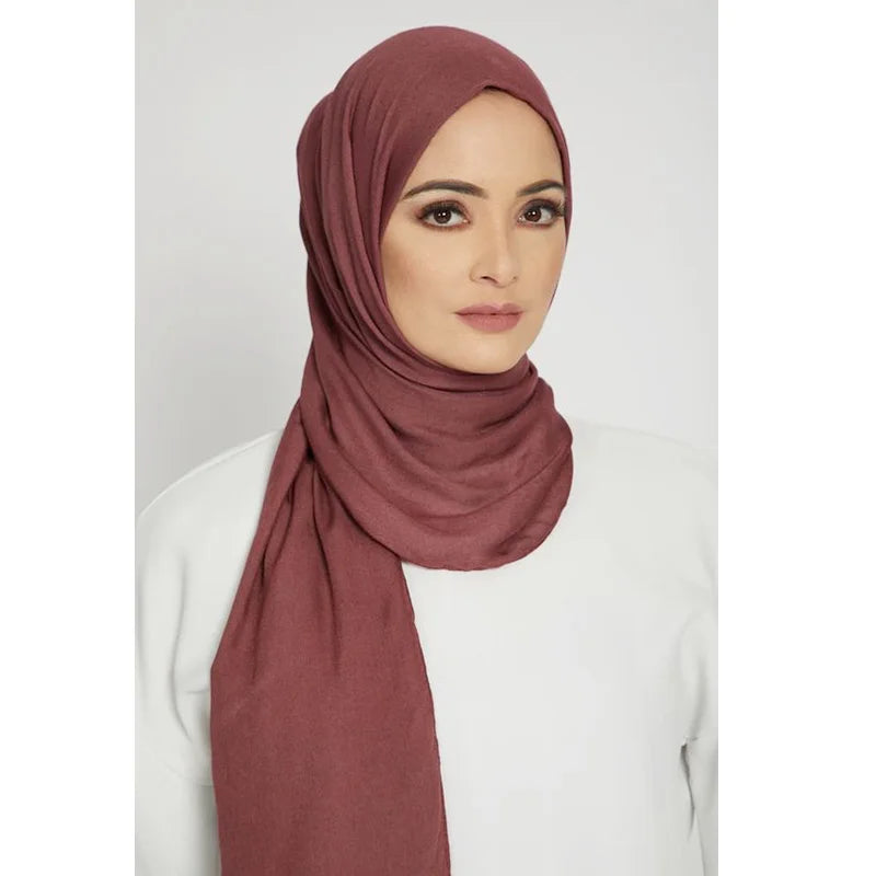 Modal Cotton Jersey Hijab Scarf Long Soft Turban Wrap
