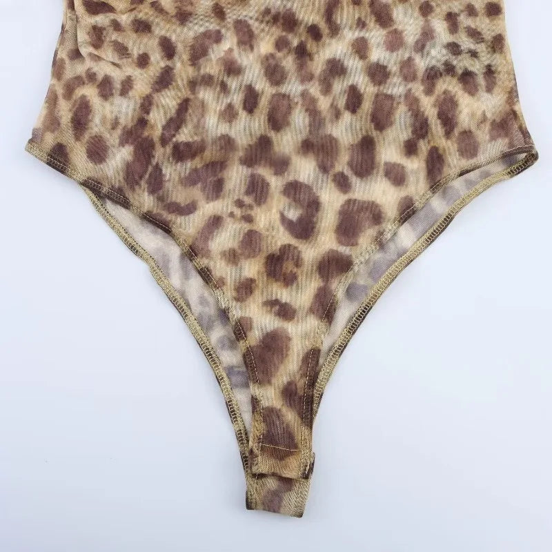 TRAFZR Slimming Leopard Print Bodysuit