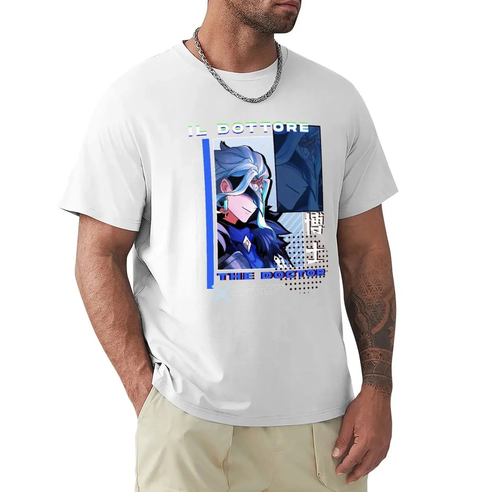 Men’s Genshin Impact Dottore T-Shirt | Oversized Casual Graphic Tee