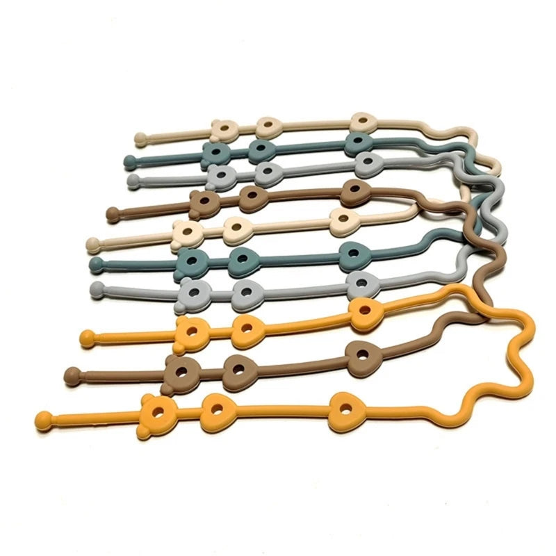 Silicone Baby Pacifier Chain with Safety Straps