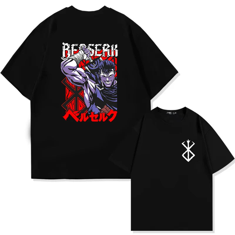 Berserk Anime Guts Graphic T-Shirt | Dark Fantasy Manga Tee