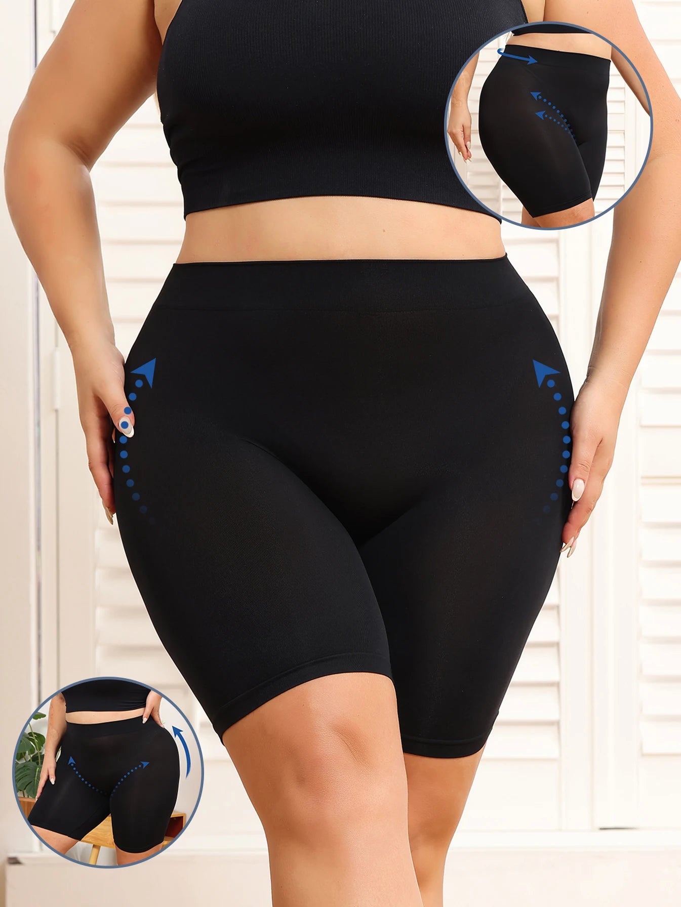 Plus-Size Women’s Tummy Control Shorts | Butt-Lifting Safety Shorts
