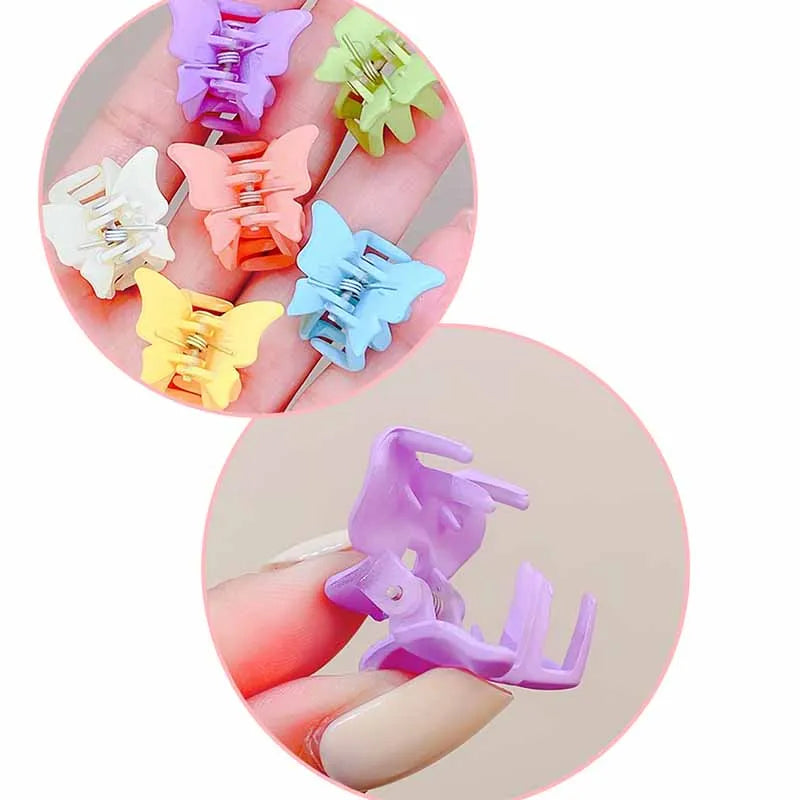 6pcs/set Colorful Butterfly Flower Acrylic Hair Claws