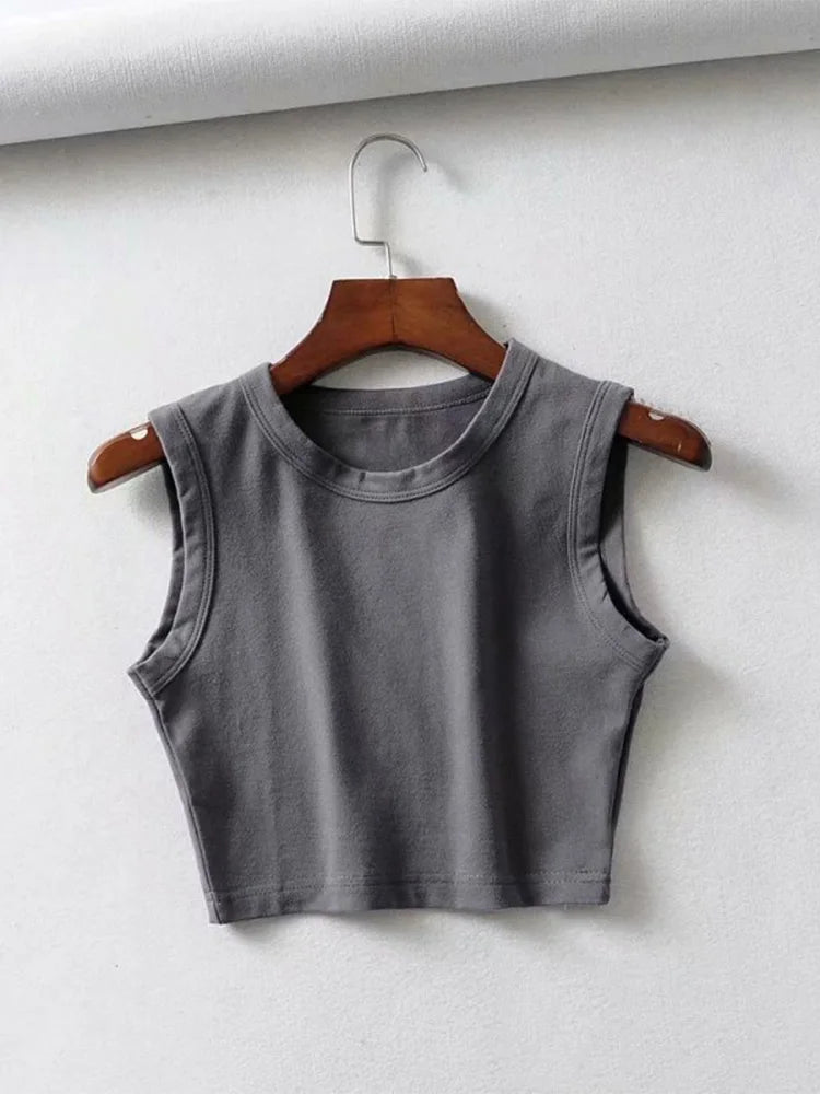 Summer Vintage White Crop Tops for Women