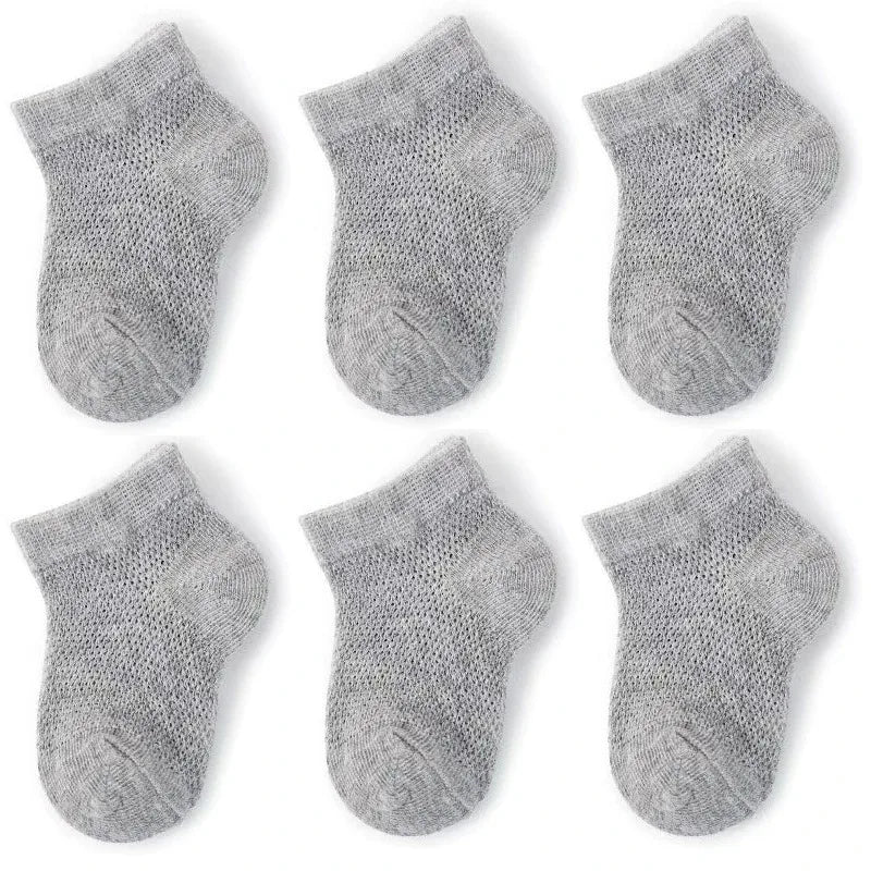 3 Pairs Summer Baby Thin Mesh Cotton Ankle Socks