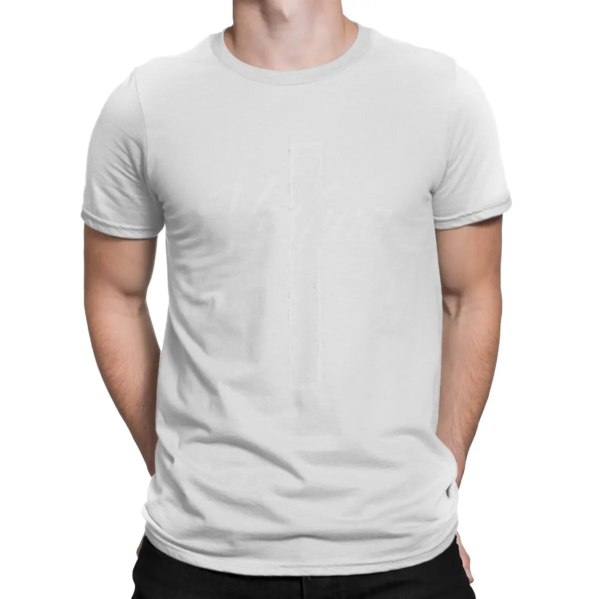 Jesus God Cross Creative TShirt for Men Yeshua Round Collar Pure Cotton T Shirt Distinctive Birthday Gifts Tops
