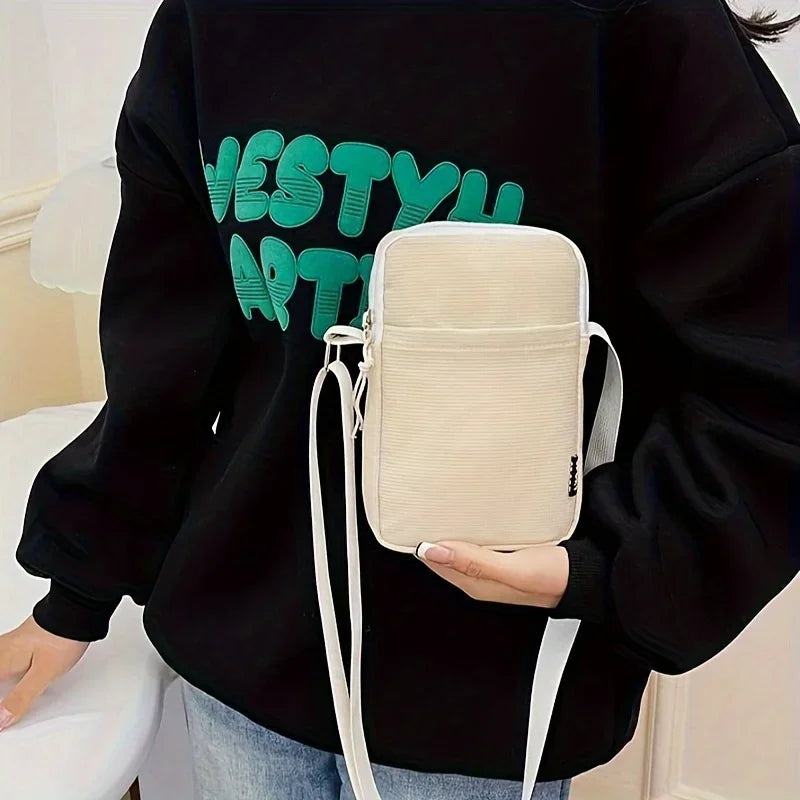 Casual Cotton Shoulder Messenger Bag – Mobile & Card Crossbody