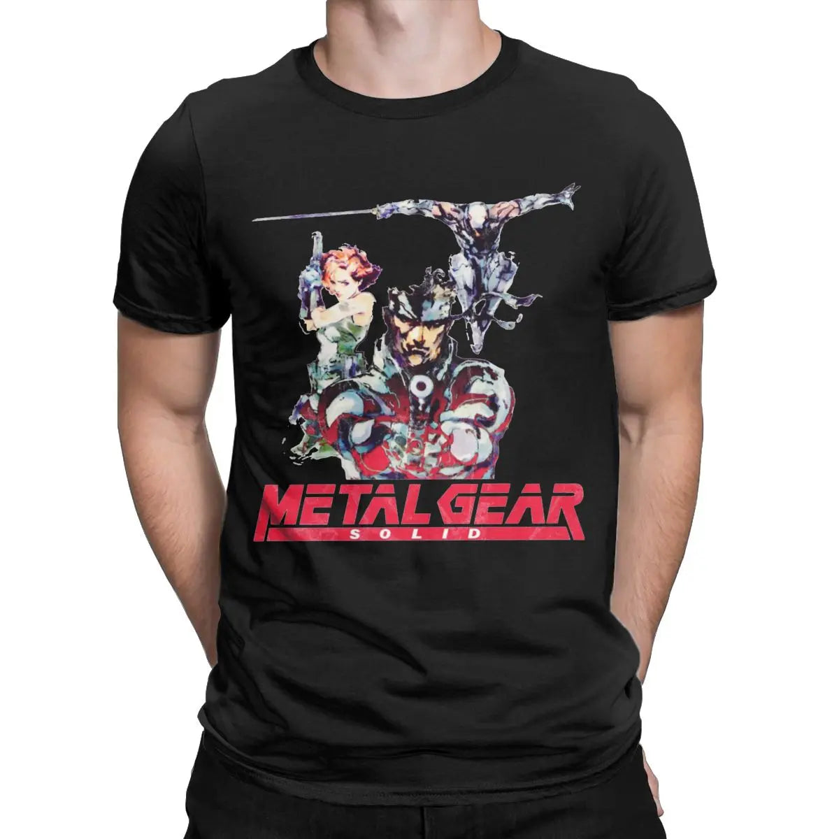 Metal Gear Solid 3 Snake & Raiden Graphic T-Shirt | Cotton Casual Game Tee