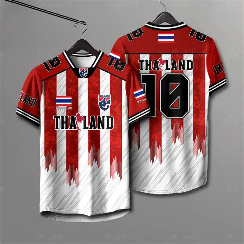 Elephants Thailand 3D Printed Rugby T-Shirt | Summer Breathable Short Sleeve Unisex Tee